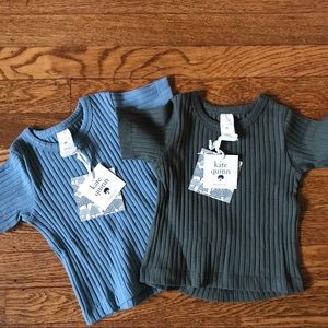 Two Kate Quinn NWT short sleeve tees org cotton